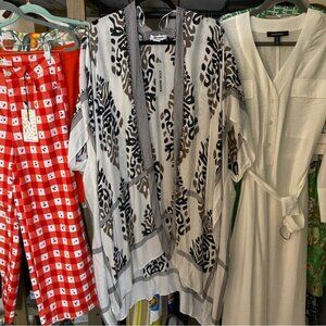 Steve Madden Black and White Swim Coverup